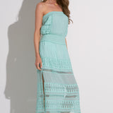 Strapless Crochet Maxi Dress