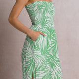 Strapless Side Slit Jumpsuit