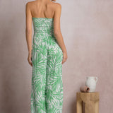 Strapless Side Slit Jumpsuit