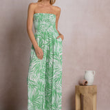 Strapless Side Slit Jumpsuit