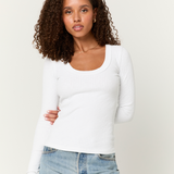 Scoop Neck Long Sleeve