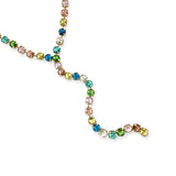 Rainbow Crystal Lariat Necklace