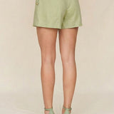 Linen Gold Stone Detail Short