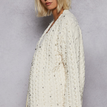 Pearl Knit Cardigan - Cream, Women's Tops Collection