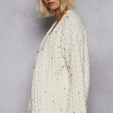 Pearl Knit Cardigan - Cream, Women's Tops Collection