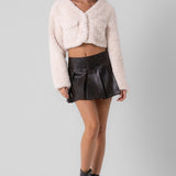 Faux Leather Mini Skirt