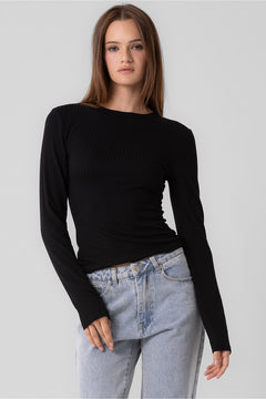 Long Sleeve Ribbed Top