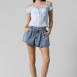Low Waisted Denim Skirt