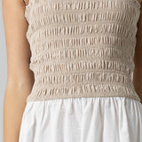 Smocking Tube Mini Dress