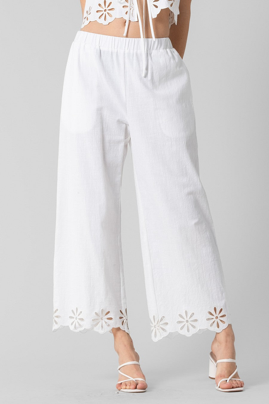 Embroidered Trim Set - off white, women's matching set collection