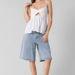 Twist Open Front Top - Off White, Women's Tops Collection