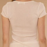 Ruched Button Down Short Sleeve