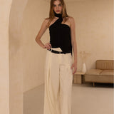 Gathered Wide Leg Pant