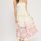 Eyelet Lace Tube Dress