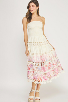 Eyelet Lace Tube Dress