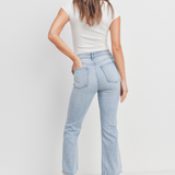 Just Black - High Rise Crop Flare With Distressed Hem