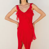 Ruffle Maxi - Red, Women's Dresses Collection