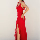 Ruffle Maxi - Red, Women's Dresses Collection