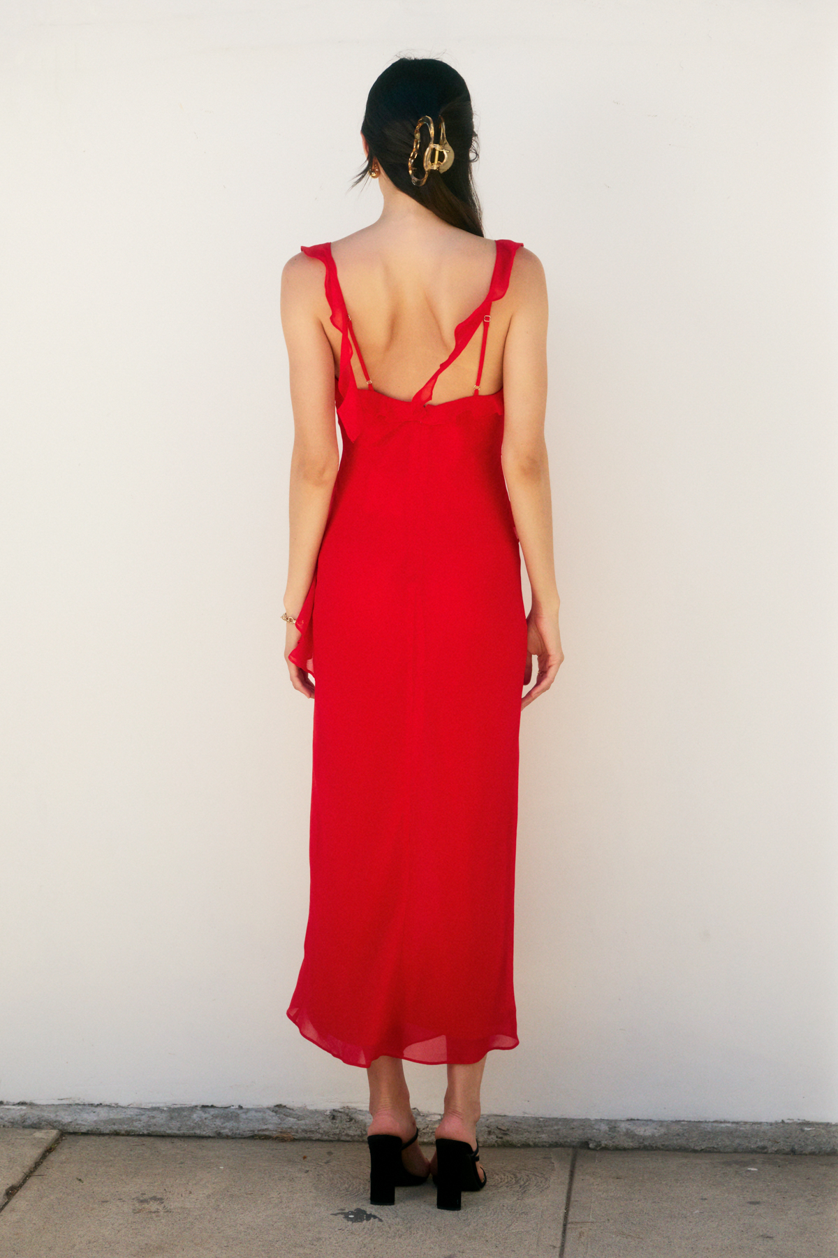 Ruffle Maxi - Red, Women's Dresses Collection