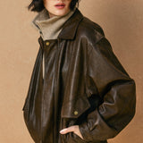 Oversized Faux Bomber Jacket