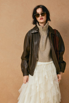 Oversized Faux Bomber Jacket