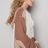 Waffle Mixed Fabrication Hoodie