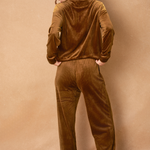 Velour Sweat Outfit - caramel, womens matching set collection