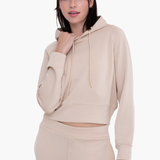 Elevated Cropped Hoodie Pullover