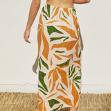 Printed Wrap Skirt