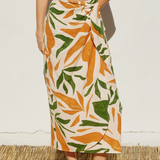 Printed Wrap Skirt