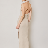 Ribbed Maxi Dress With Cutout Detail