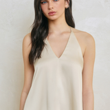 Strappy Satin Tank