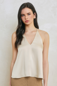 Strappy Satin Tank