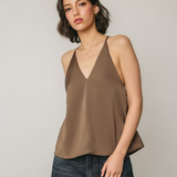 Strappy Satin Tank