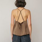 Strappy Satin Tank