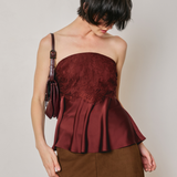 Lace Trim Tube Top