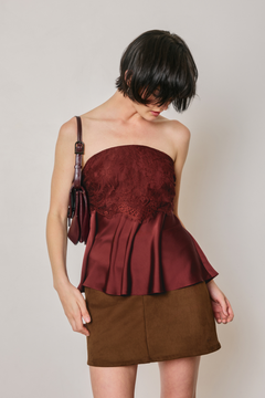 Lace Trim Tube Top