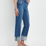 Vervet - High Rise Cuffed Straight