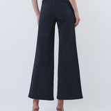 Vervet- High Rise Stripe Crop Wide With Patch Pocket