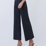 Vervet- High Rise Stripe Crop Wide With Patch Pocket