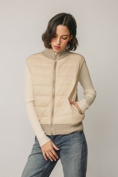 Nylon Knit Combo Vest