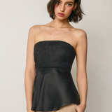 Lace Trim Tube Top