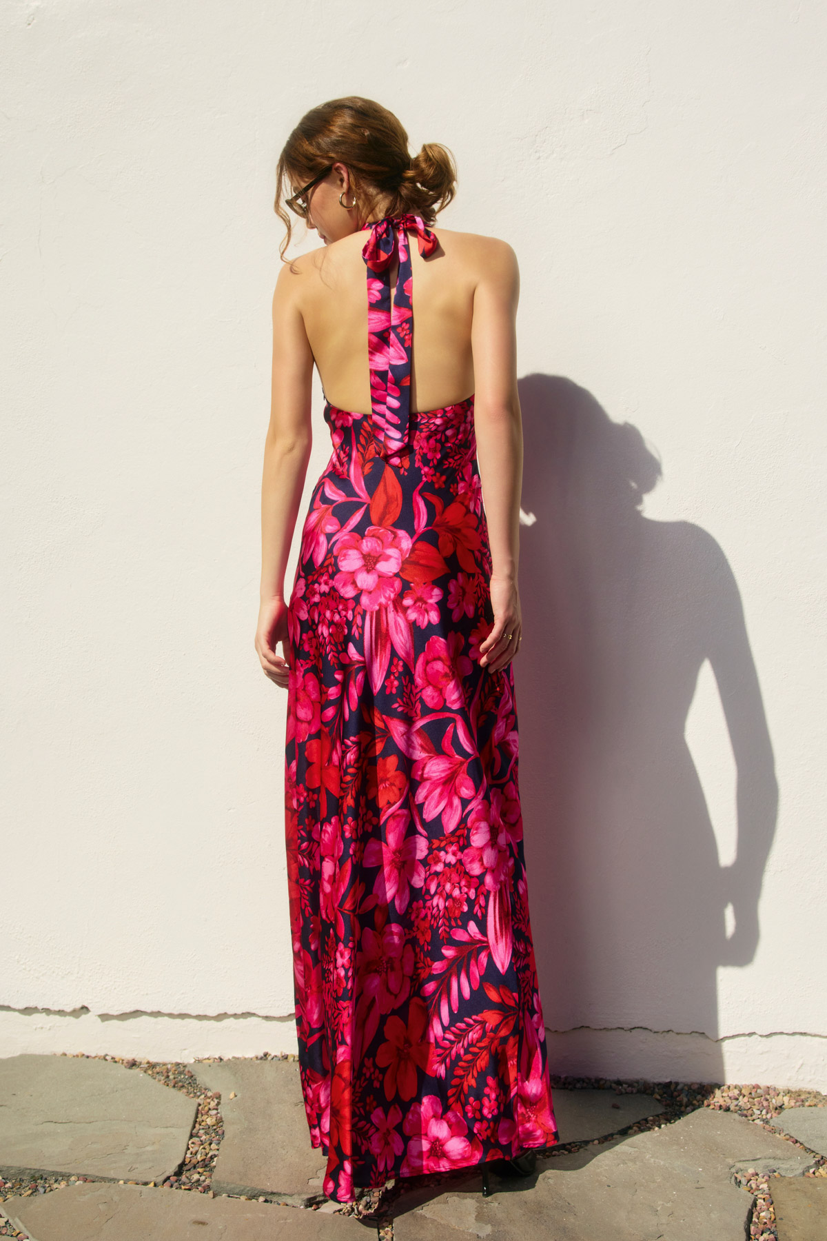 Floral Maxi Dress - Pink Floral Print, Womens dresses collection