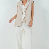 Contrast Double Layer Vest