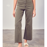 Straight Wide Leg Denim Pants