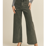 Straight Wide Leg Denim Pants