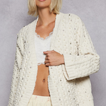 Pearl Knit Cardigan - Cream, Women's Tops Collection