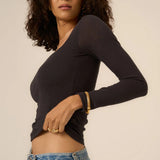 Seamless Square Neck Long Sleeve