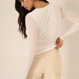 Seamless Square Neck Long Sleeve