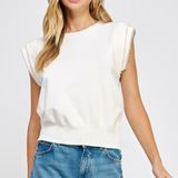 Pearl Trim Sweater Top